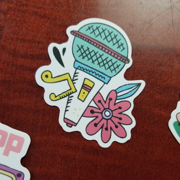 *Brand New!* 7 pc. Retro music sticker pack - Picture 4 of 9